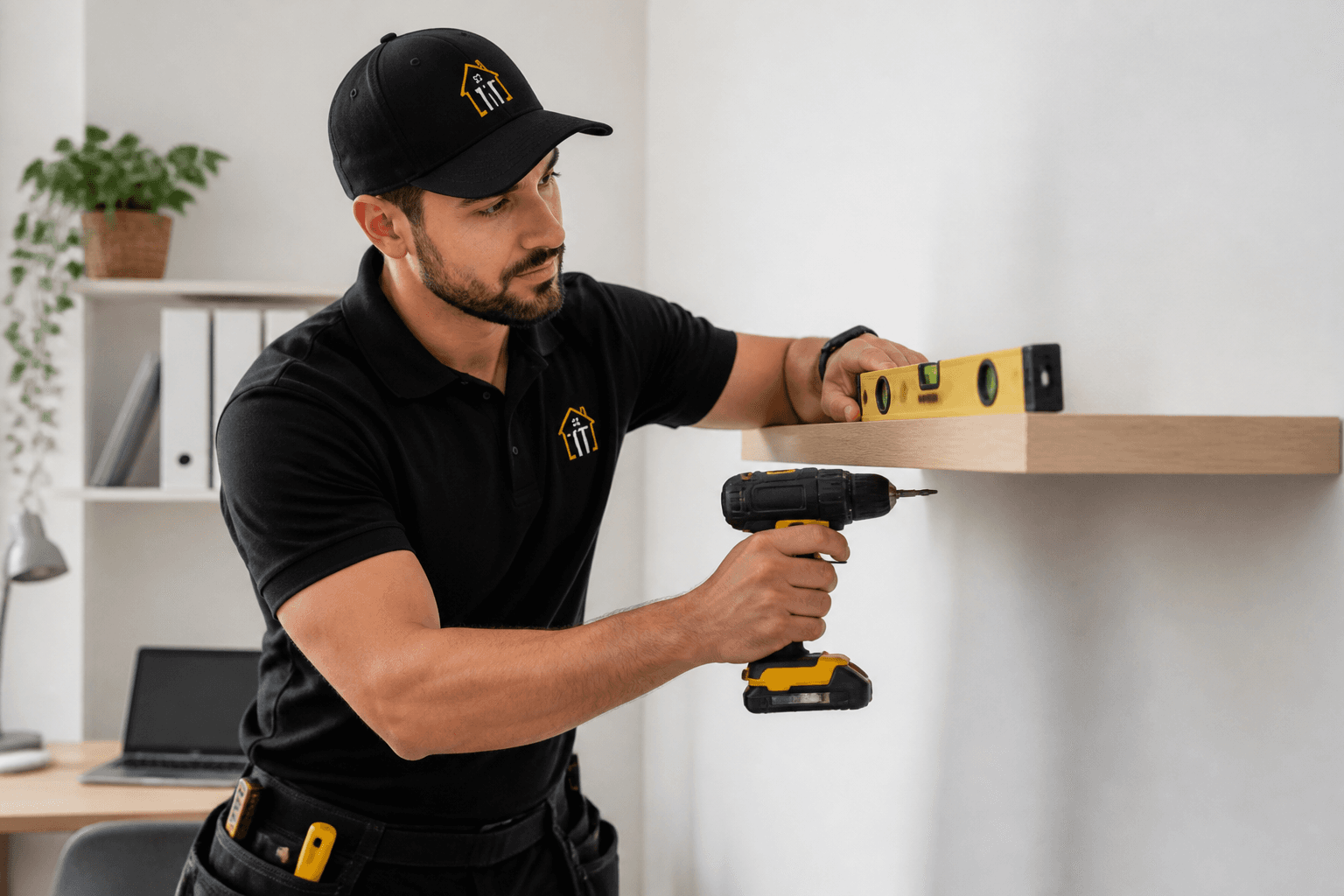 City Pro Fix carpenter measuring timber in a London property